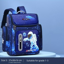 Waterproof School Bags, Cartoon Astronaut Space Starry Sky School Backpack, Large Capacity