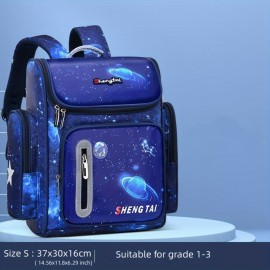 Waterproof School Bags, Cartoon Astronaut Space Starry Sky School Backpack, Large Capacity