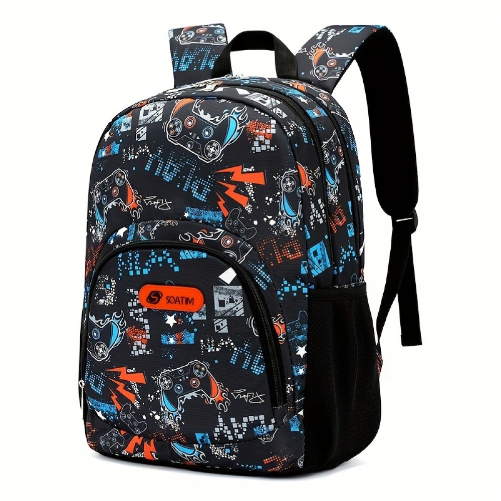 Children's Casual Print Graffiti Backpacks Large Capacity School Bag Casual Lightweight Daypack Travel Bag