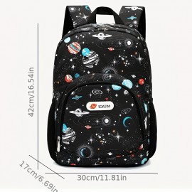 Children's Casual Print Graffiti Backpacks Large Capacity School Bag Casual Lightweight Daypack Travel Bag