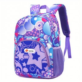 Children's Casual Print Graffiti Backpacks Large Capacity School Bag Casual Lightweight Daypack Travel Bag