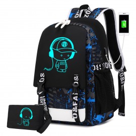 Trendy Backpack, Lightweight Large Capacity Shoulder Bag With USB Charging Port, Travel Bag