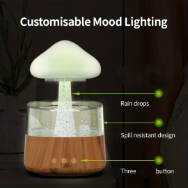 Rain Cloud Humidifier Water Drip With Adjustable LED Lights White Noise Humidification Desk Fountain Bedside Sleeping Relaxing Mood