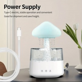 Rain Cloud Humidifier Water Drip With Adjustable LED Lights White Noise Humidification Desk Fountain Bedside Sleeping Relaxing Mood