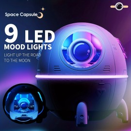 Portable Astronaut Humidifier with LED Light and Aroma Diffuser - USB Powered for Clean and Hydrated Air