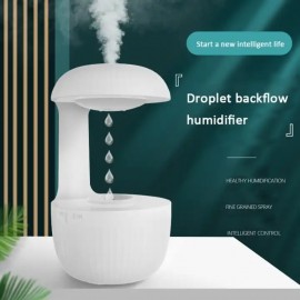 1pc Water Droplet Air Humidifier 27.05oz Anti-gravity Essential Oil Diffuser Night Light Weightless Sprayer Decorations Desk Lamps