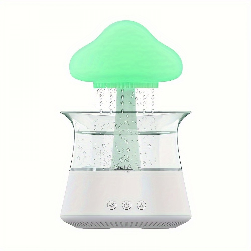 Rain Cloud Aromatherapy Essential Oil Zen Diffuser & Raining Cloud Night Light Mushroom Lamp, Diffusers Micro Humidifier Desk Fountain Bedside Sleeping Relaxing Mood Water Drop Sound