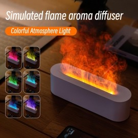 1PC Aromatherapy Air Humidifier, Flame Humidifier, Essential Oil Ultrasonic Diffuser, With USB, 7 Colors