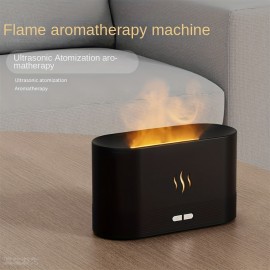 USB Flame Aromatherapy Humidifier - Perfect for Home and Office, Creates Soothing Atmosphere and Simulates Real Flame