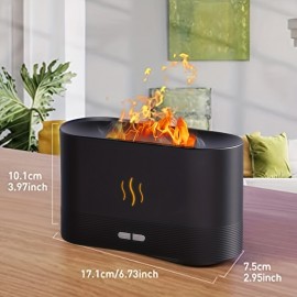 Flame Ultrasonic Humidifier - Soothe Dry Skin and Sinuses with Adjustable Mist Levels and Aromatherapy Function