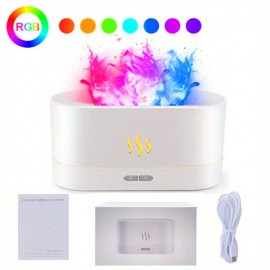 Flame Ultrasonic Humidifier - Soothe Dry Skin and Sinuses with Adjustable Mist Levels and Aromatherapy Function