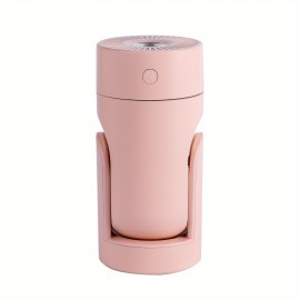 1pc 7.44oz Adjustable Angle Shakable Head Humidifier, 2 Mist Modes, USB Personal Desktop Humidifier For Home, Office Or Yoga Essential Oil Diffuser With No-Water Auto-Off Protection Seven-color Light Switch At Will. (Pink, Black, White)