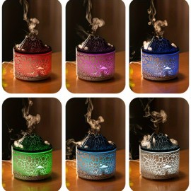 Volcano Essential Oils Diffuser With Colorful Light, USB 6.09oz Air Humidifier For Home, Mini Aromatherapy Diffuser With Flame & Volcano Mist Mode, 2 Colors, Timer, Auto Shut-Off, Flame Diffusers For Home Bedroom