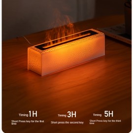 Lava Cracks Aromatherapy Humidifiers Diffusers With Colorful Flame Lights, 5.07oz USB Essential Oils Diffuser, Flame Air Humidifiers For Home, Power-off Protection And Timing Function