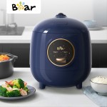 BEAR Rice Cooker 2 Cups Uncooked, Small Rice Cooker Steamer With Removable Nonstick Pot, One Touch&Keep Warm Function, Mini Rice Cooker For Soup Stew Grain Oatmeal Veggie, Blue