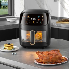 Large Colorful Touch Screen Air Fryer - 6L Capacity, Adjustable Time And Temperature, Multi-Functional And Convenient For Home Use