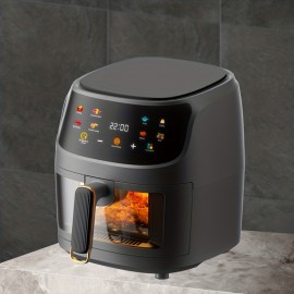 Large Colorful Touch Screen Air Fryer - 6L Capacity, Adjustable Time And Temperature, Multi-Functional And Convenient For Home Use