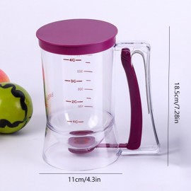 Cupcake Batter Separator And Dispenser - Handheld Funnel Measuring Cup Tool For Mess-Free Baking