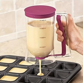 Cupcake Batter Separator And Dispenser - Handheld Funnel Measuring Cup Tool For Mess-Free Baking