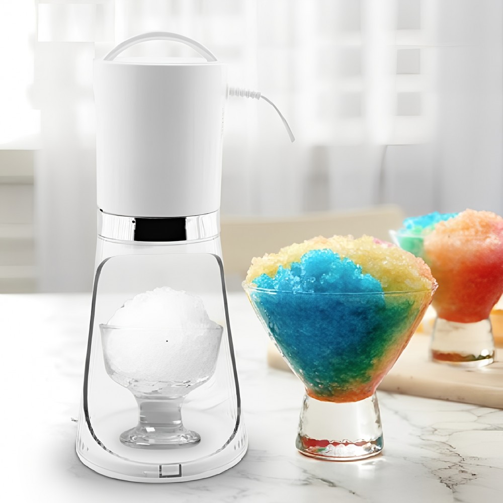 Delicious Snow Cones Anytime: Electric Ice Shaver & 2 Reusable Plastic Ice Mold Cups