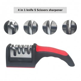 Knife Sharpener 4 Stages Professional Kitchen Sharpening Stone Grinder Knives Whetstone Tungsten Diamond Ceramic Sharpener Tool