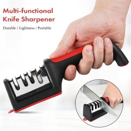 Knife Sharpener 4 Stages Professional Kitchen Sharpening Stone Grinder Knives Whetstone Tungsten Diamond Ceramic Sharpener Tool