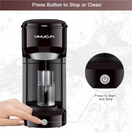 Single Serve Coffee Maker Coffee Brewer Compatible With K-Cup Single Cup Capsule With 6 To 14oz Reservoir (Only Machine)