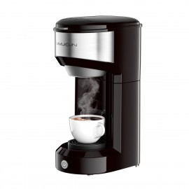 Compact & Versatile Single Serve Coffee Maker - 6-14oz Brew Sizes, Perfect for K-Cup Capsules & Ground Coffee, Small Space Friendly!