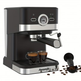 Barista-Quality Espresso Machine | Quick Heating, 20 Bar Pressure, 1L Capacity, with Milk Frother - Ideal for Homes and RVs