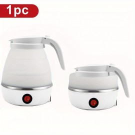 Collapsible Electric Travel Kettle, 600ml, Fast Boiling, Boil Dry Protection, 110V-130V Compatibility, Space-saving Design, US Plug