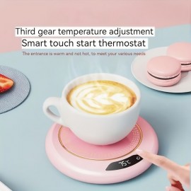 Versatile USB Beverage Warmer â€“ 3 Temp Settings, Auto Shut-Off, Ideal for Coffee/Tea, Home & Office Use