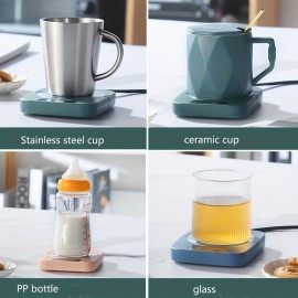 16W Smart Mug and Candle Warmer: Enjoy Hot Coffee, Tea & Milk with Energy-Efficient Flat Table Design â€“ Ideal for Home & Office (US Plug)