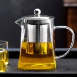 Elegant 350ml King Thickened Glass Teapot - Durable Heat-Resistant, Ideal for Boiling & Serving Hot Tea with Style and Ease