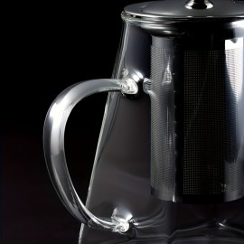 Elegant 350ml King Thickened Glass Teapot - Durable Heat-Resistant, Ideal for Boiling & Serving Hot Tea with Style and Ease