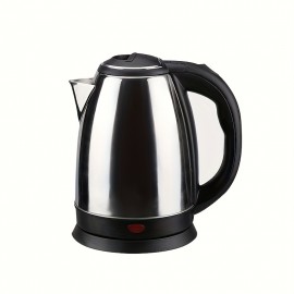 Stainless Steel Electric Kettle with 2L Large Capacity - Auto-Shutoff, Anti-Scald, Curling Boil, Home Use, 110V-130V, US Plug