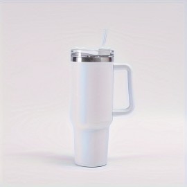 40oz Handle And Straw Lid Stainless Steel Insulated Car Travel Cup Ice Coffee Cup D Outdoor Sports Drink Cup