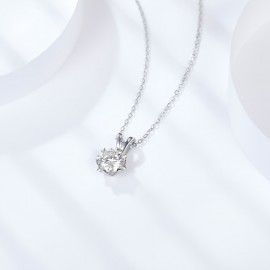 Classic Charm Necklace Moissan Pendant V-shaped Romantic Snowflake Necklace Romantic Valentine's Day Gifts