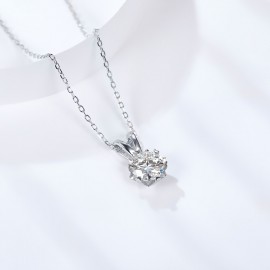 Classic Charm Necklace Moissan Pendant V-shaped Romantic Snowflake Necklace Romantic Valentine's Day Gifts