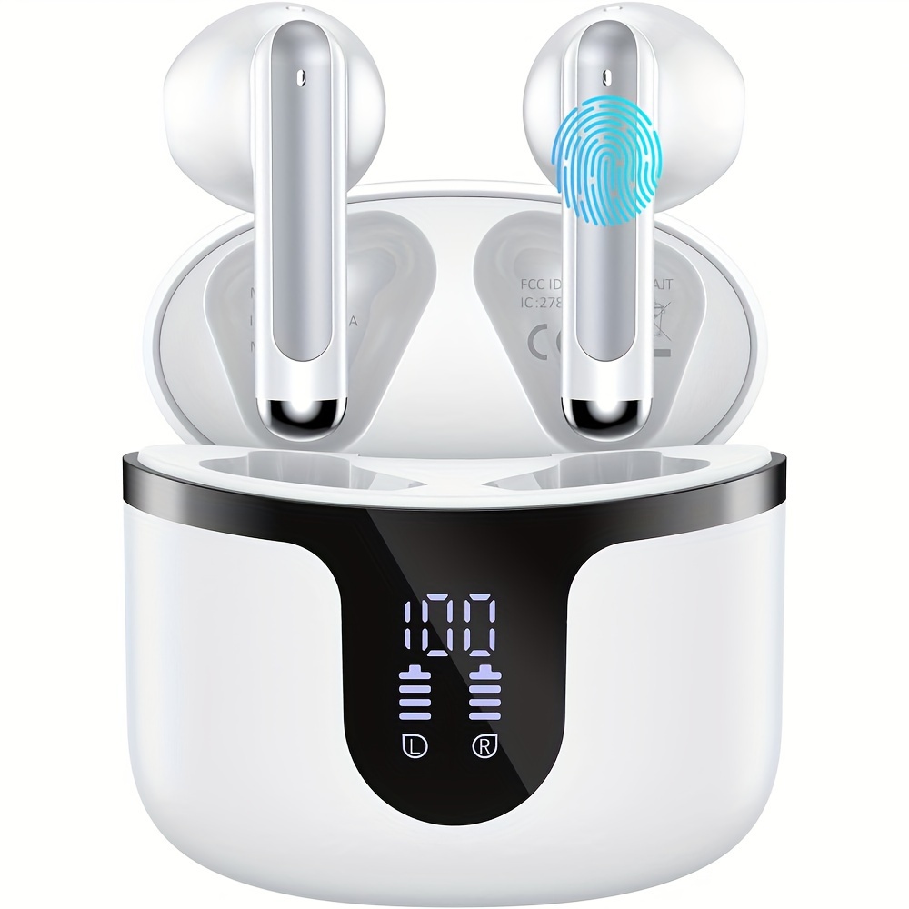 New Wireless Headphones, True Wireless Earbuds With Charging Case/Life Waterproof/Stereo Sound, Built-in Mic Earphones, In-Ear Headsets