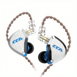 CCA C12 In Ear Monitor Headphones 5BA 1DD Hybrid HiFi IEM Earphones Noise Isolating Stereo Wired Earbuds For Musicians, Audiophile, Singers, DJ