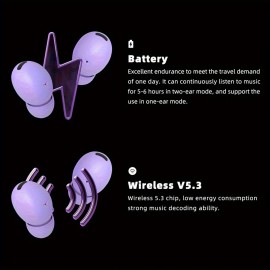 Mini Ultra Small Wireless Headphones High Sound Quality Stereo Sound Super Heavy Bass Stereo Surround Sound E-sports Game Sports Sleep Low Latency Long Battery Life