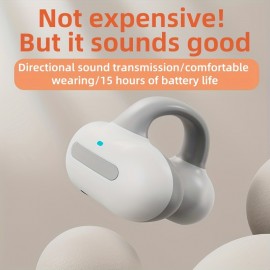 Wireless earphones, ear clip type, ear clip earphones, sports running, esports, games, music earphones, non earphones, air conduction earphones, suitable for driving, business meetings, high-quality earphones, ultra long standby time