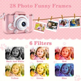 Cute Camera Toys For 3 4 5 6 7 8 9 10 11 12 Year Old Boys/Girls, Kids Digital Camera For Toddler With Video