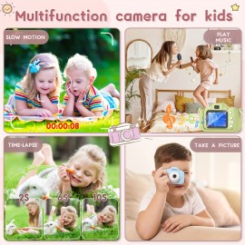 Mini Camera Toys For 3 4 5 6 7 8 9 10 11 12 Year Old Boys/Girls, Digital Camera For Toddler With Video, Christmas Birthday Festival Gifts Selfie Camera 32GB SD Card