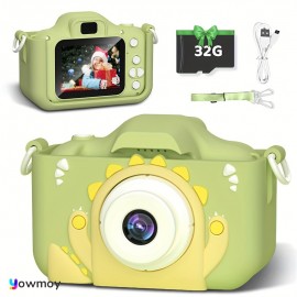 Mini Camera Toys For 3 4 5 6 7 8 9 10 11 12 Year Old Boys/Girls, Digital Camera For Toddler With Video, Christmas Birthday Festival Gifts Selfie Camera 32GB SD Card