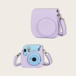 Instant Camera Case Compatible With Instax Mini 11, PU Leather Bag With Pocket And Adjustable Shoulder Strap Blue