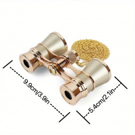 3Ã—25 Retro Telescope Full Metal With Bracelet Retro Metal Small Portable Decorative Optical HD Watch Concert Opera Competition Binoculars