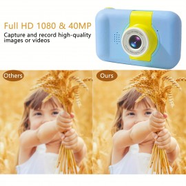 Kids Selfie Camera With Flip Lens, Suitable For Boys And Girls, Christmas Day Birthday Gift HD Digital Video Toddler Camera Portable Educational Toy With 32GB SD Card