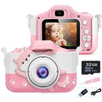 Kids Camera, Cartoon Children's Digital Camera With Silicone Case, 1080P HD 2.0 Inch Screen, Children's Digital Camera, Christmas New Year Toy For Boys Girls Toy Camera