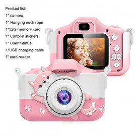 Kids Camera, Cartoon Children's Digital Camera With Silicone Case, 1080P HD 2.0 Inch Screen, Children's Digital Camera, Christmas New Year Toy For Boys Girls Toy Camera